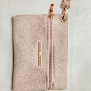Light Pink Wristlet w/Built-In Phone Charger